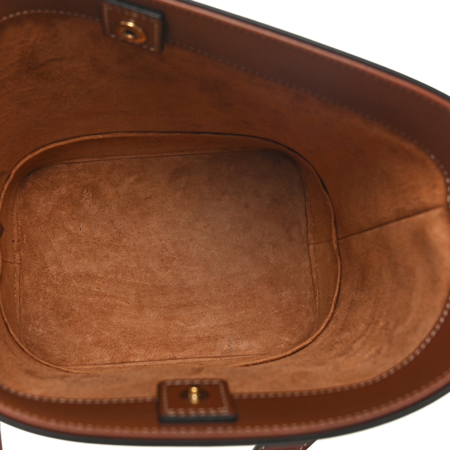 Smooth Calfskin Small Cuir Triomphe Bucket Bag Tan