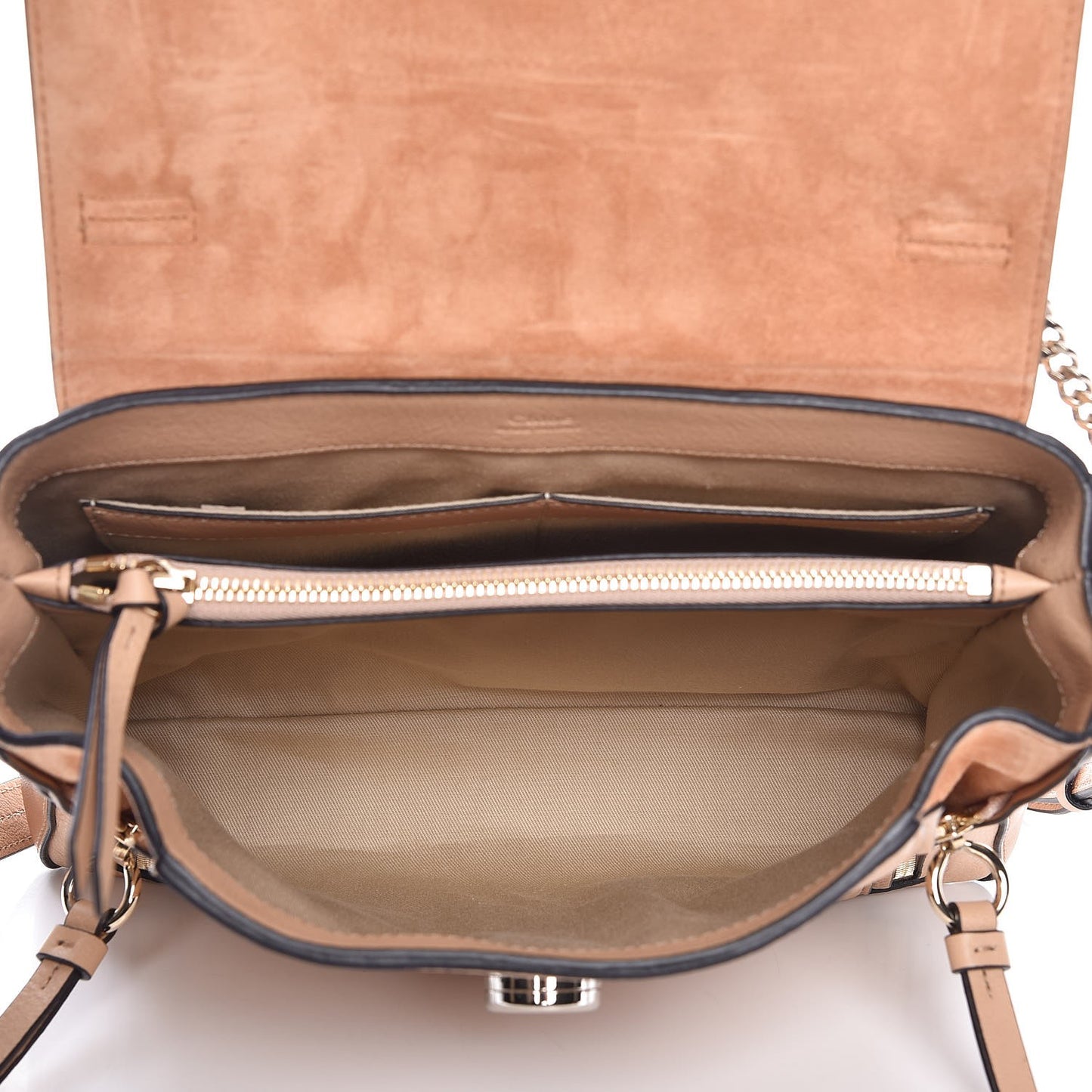 Calfskin Small Faye Day Shoulder Bag Blush Nude