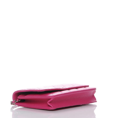 Chanel Caviar Quilted Wallet on Chain WOC Pink 4 of 9