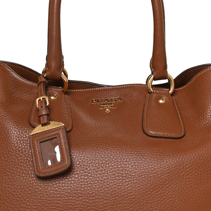 Prada Vitello Daino Tote Brown 9 of 12