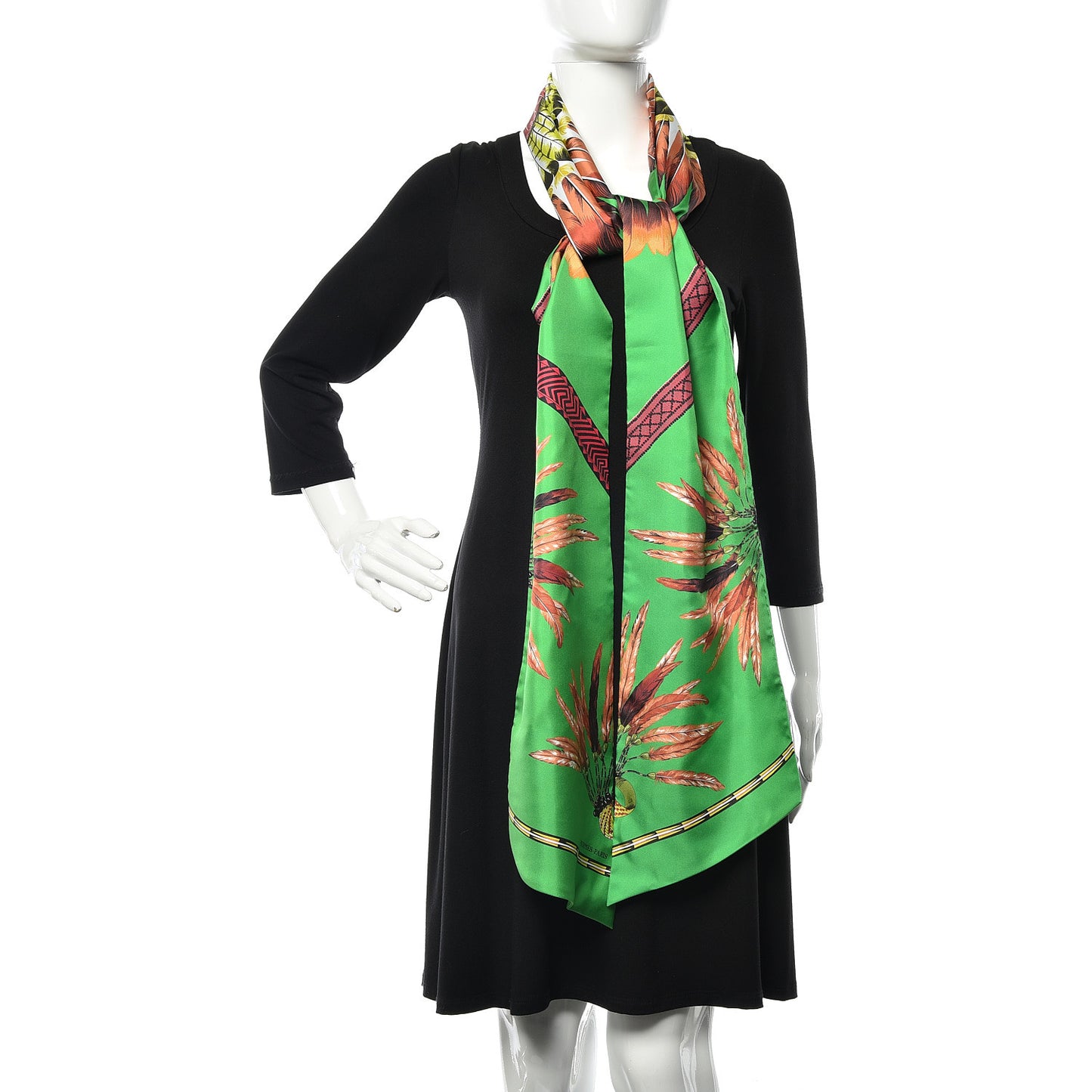 Silk Brazil Maxi Twilly Vert Vif Brun Absinthe