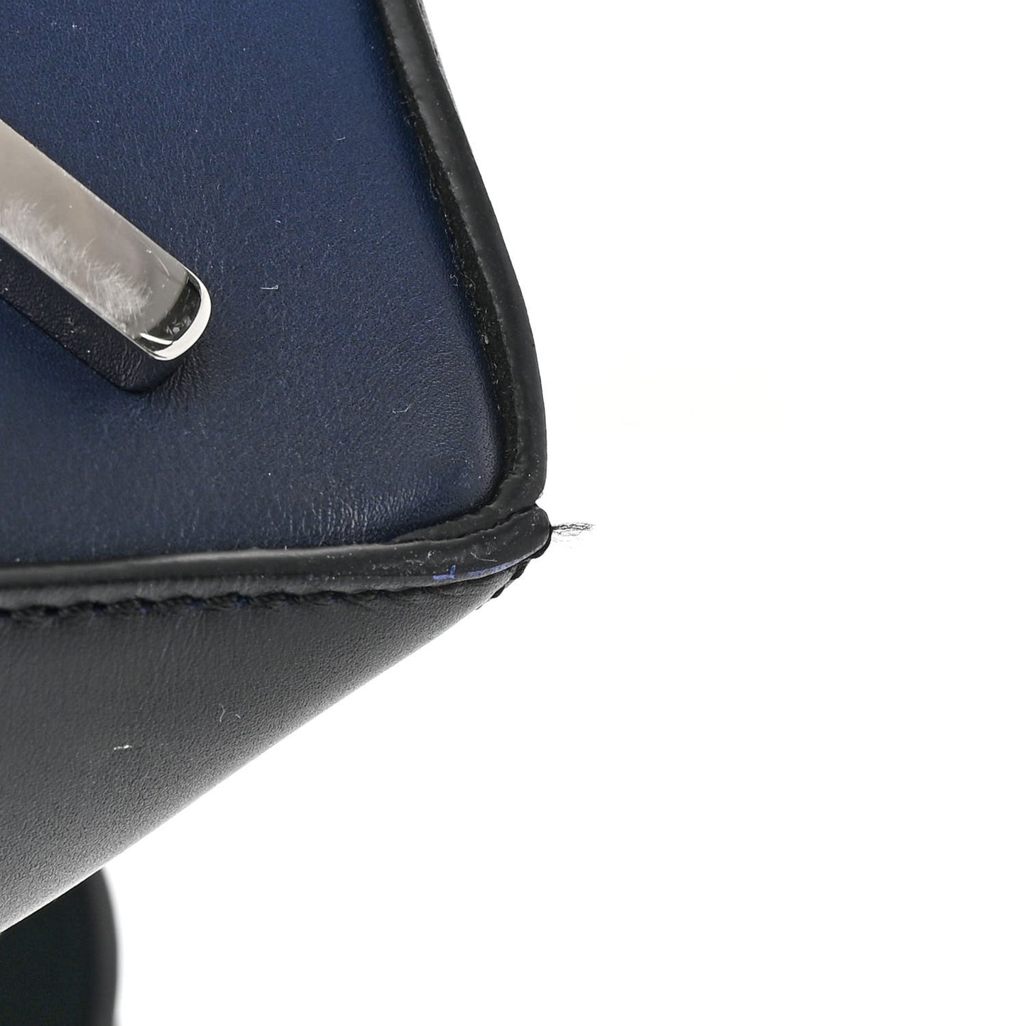 Calfskin Large Puzzle Edge Bag Dark Marino