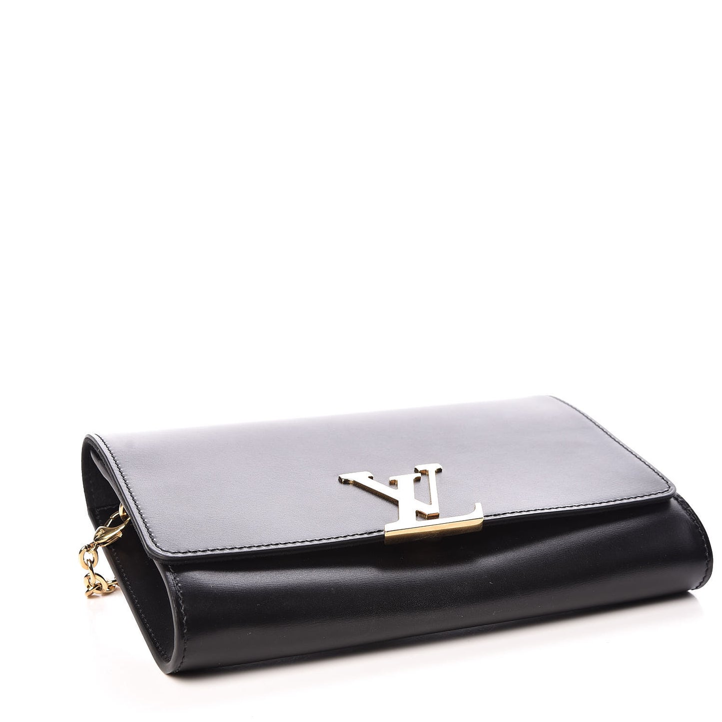 Calfskin Chain Louise GM NM Black