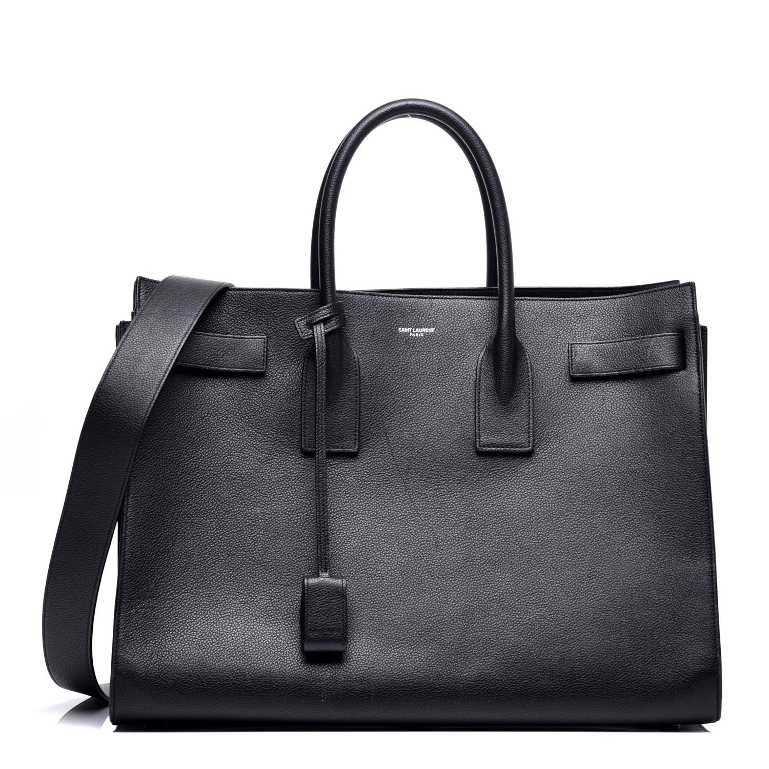 Saint Laurent Grained Calfskin Large Sac De Jour Carryall Black 1 of 9
