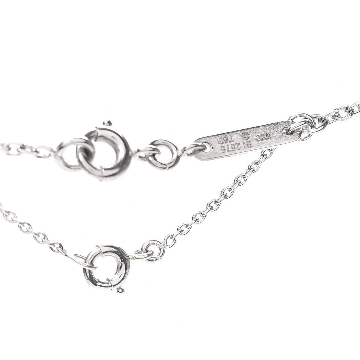18K White Gold Medium Hearts and Symbols Necklace