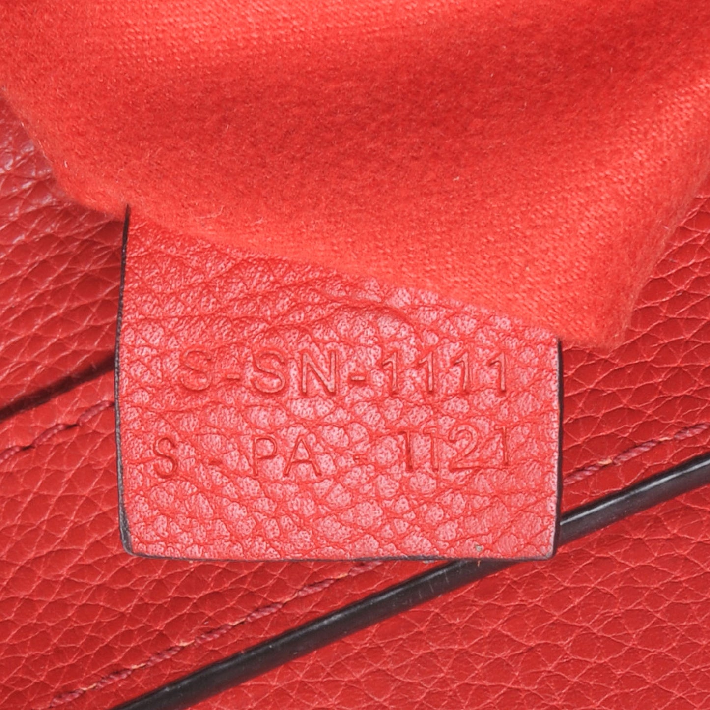 Drummed Calfskin Mini Luggage Coquelicot