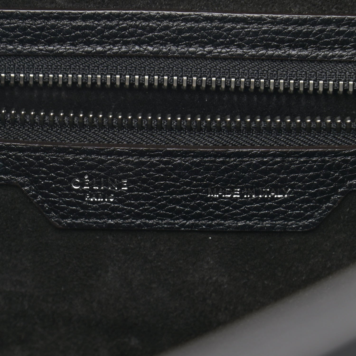 Celine Drummed Calfskin Mini Luggage Black 8 of 14