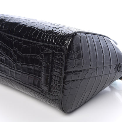 Givenchy Calfskin Crocodile Embossed Small Antigona Black 9 of 10