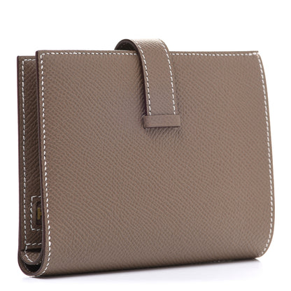 Hermes Epsom Bearn Compact Wallet Etoupe 3 of 9