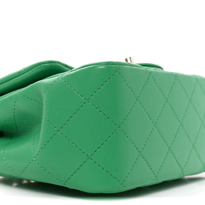 Chanel Lambskin Quilted Mini Square Flap Green 9 of 11
