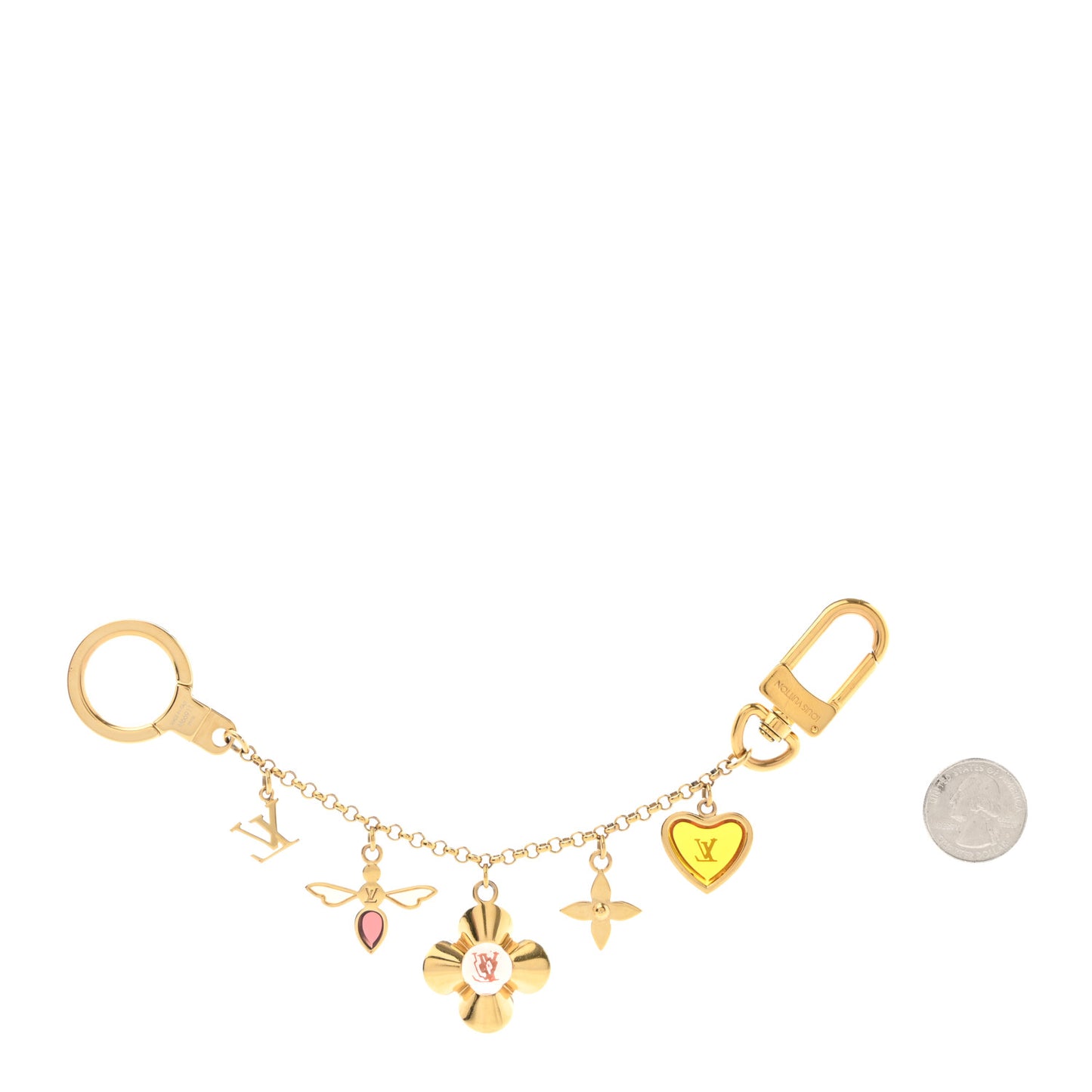 Bee Flower Chain Key Charm