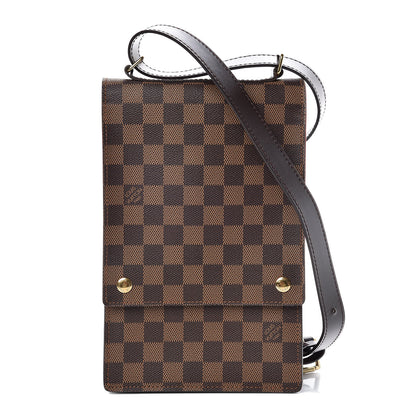 Louis Vuitton Damier Ebene Portobello Travel Shoulder Bag 1 of 10
