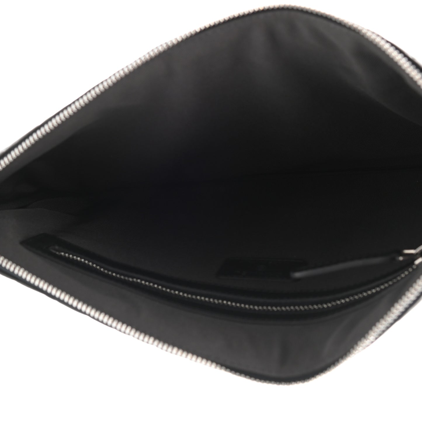 Goatskin Camellia Embossed Medium Cosmetic Case Dark Grey