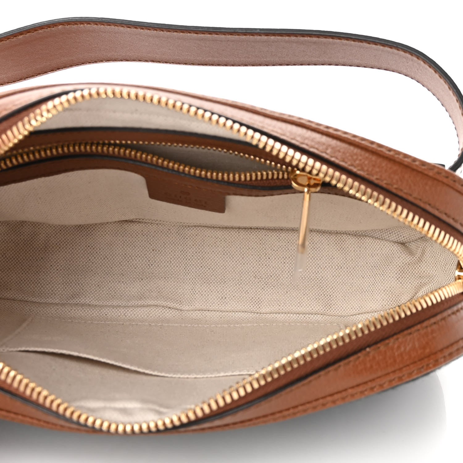 Gucci Calfskin Jacquard Souvenir Belt Bag Black Tan 5 of 9