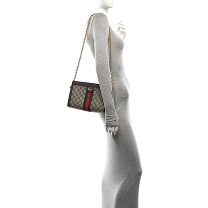 Gucci GG Supreme Monogram Web Small Ophidia Chain Shoulder Bag Brown 2 of 10