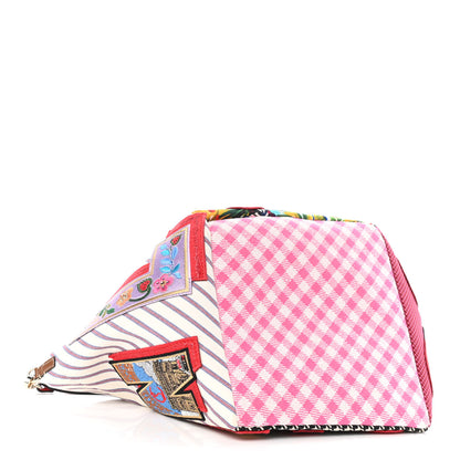 Christian Louboutin Canvas Embroidered Calfskin Caracaba Tote Multicolor 4 of 9