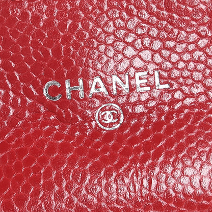 Chanel Caviar Quilted Coin Purse Dark Red 7 of 10