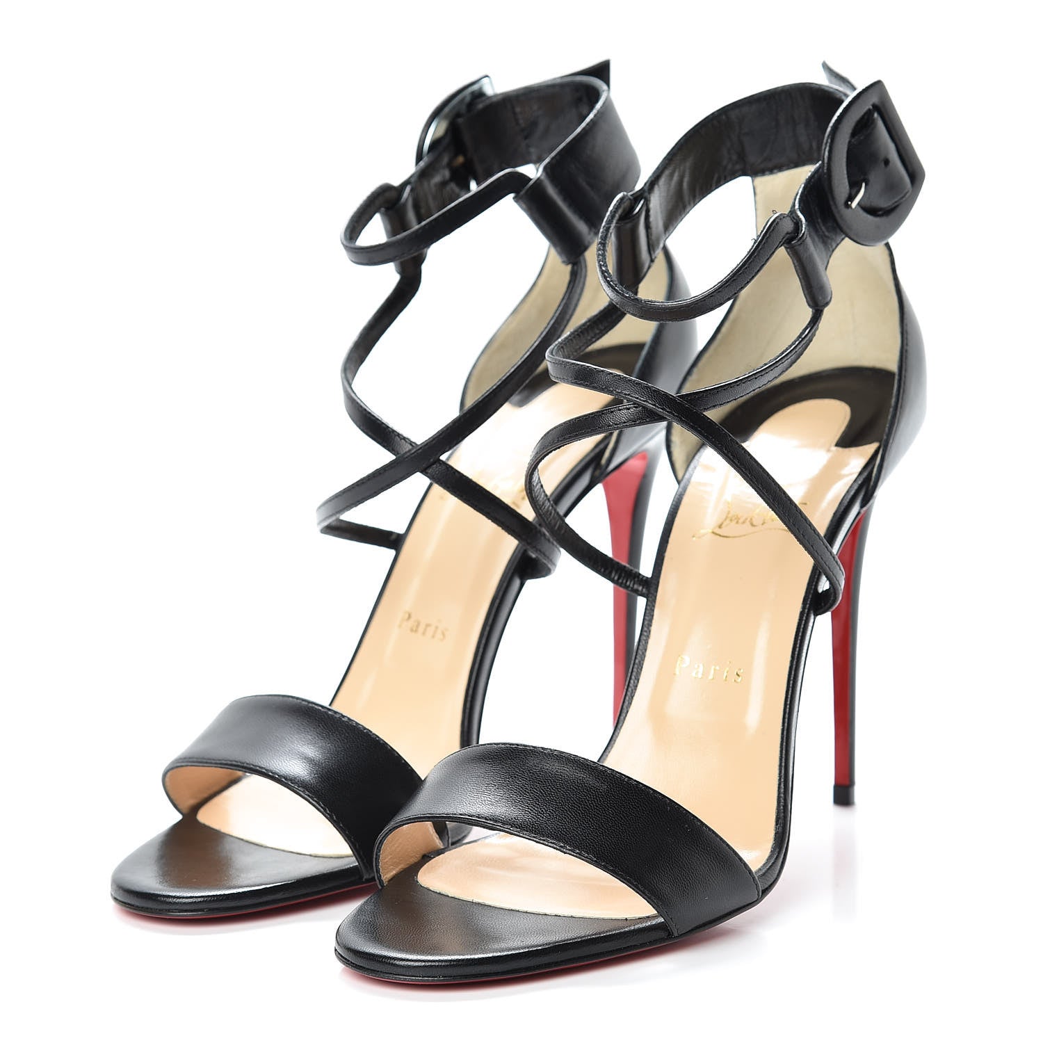 Christian Louboutin Kid Choca 100 Sandals 41.5 Black 3 of 9