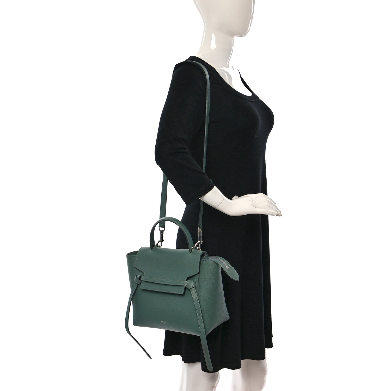 Celine Grained Calfskin Micro Belt Bag Celadon 2 of 8