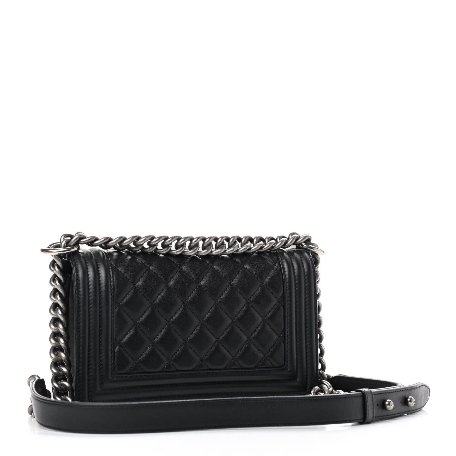 Chanel Lambskin Quilted Small Boy Flap Black 2 of 11