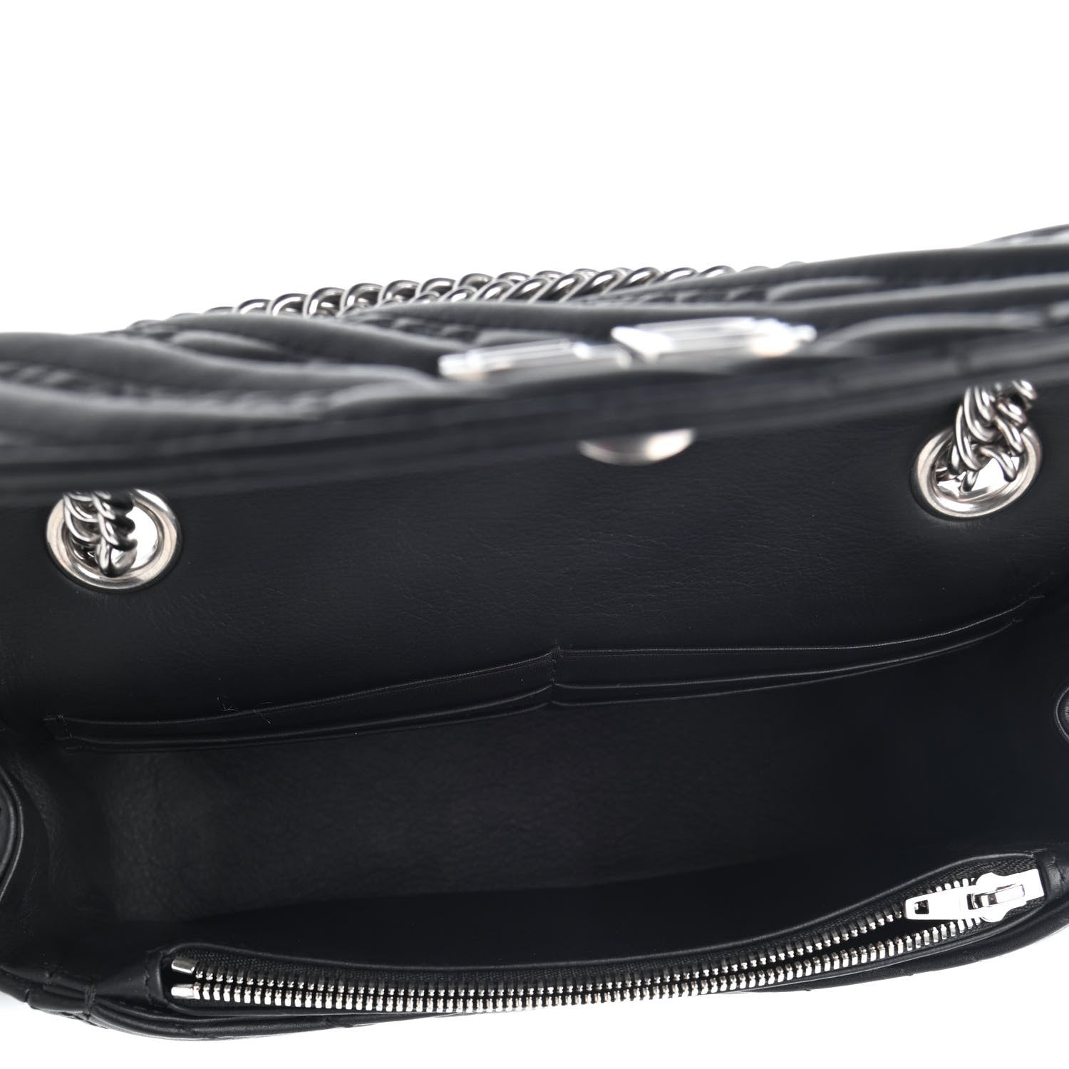 Balenciaga Calfskin Logo Matelasse S BB Round Shoulder Bag Black 4 of 4