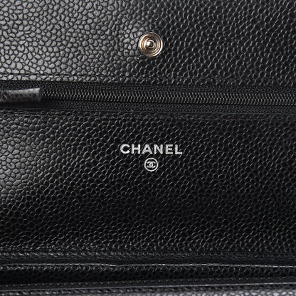 Chanel Caviar Quilted Wallet On Chain WOC Black 6 of 12