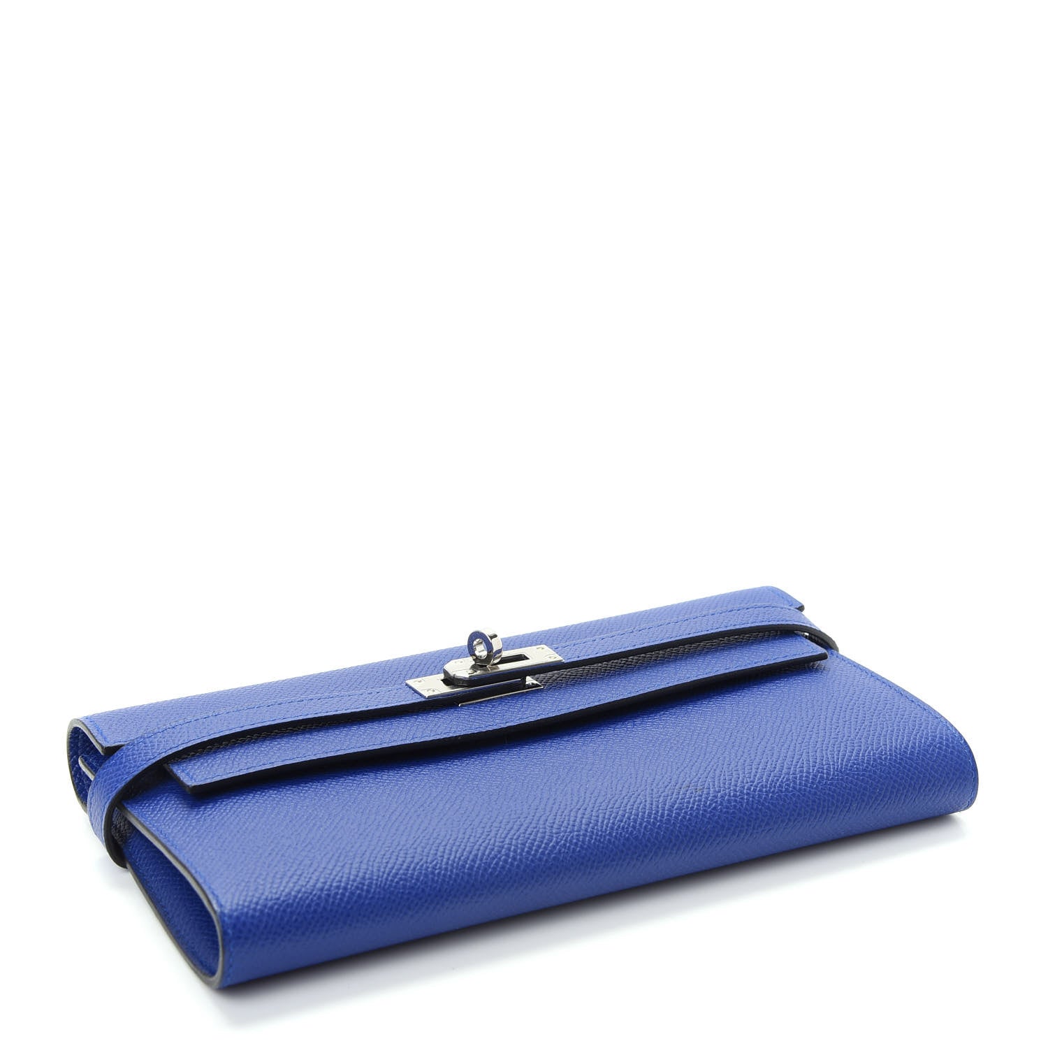 Hermes Epsom Kelly Longue Wallet Bleu Electrique 4 of 7