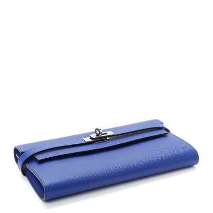 Hermes Epsom Kelly Longue Wallet Bleu Electrique 4 of 7
