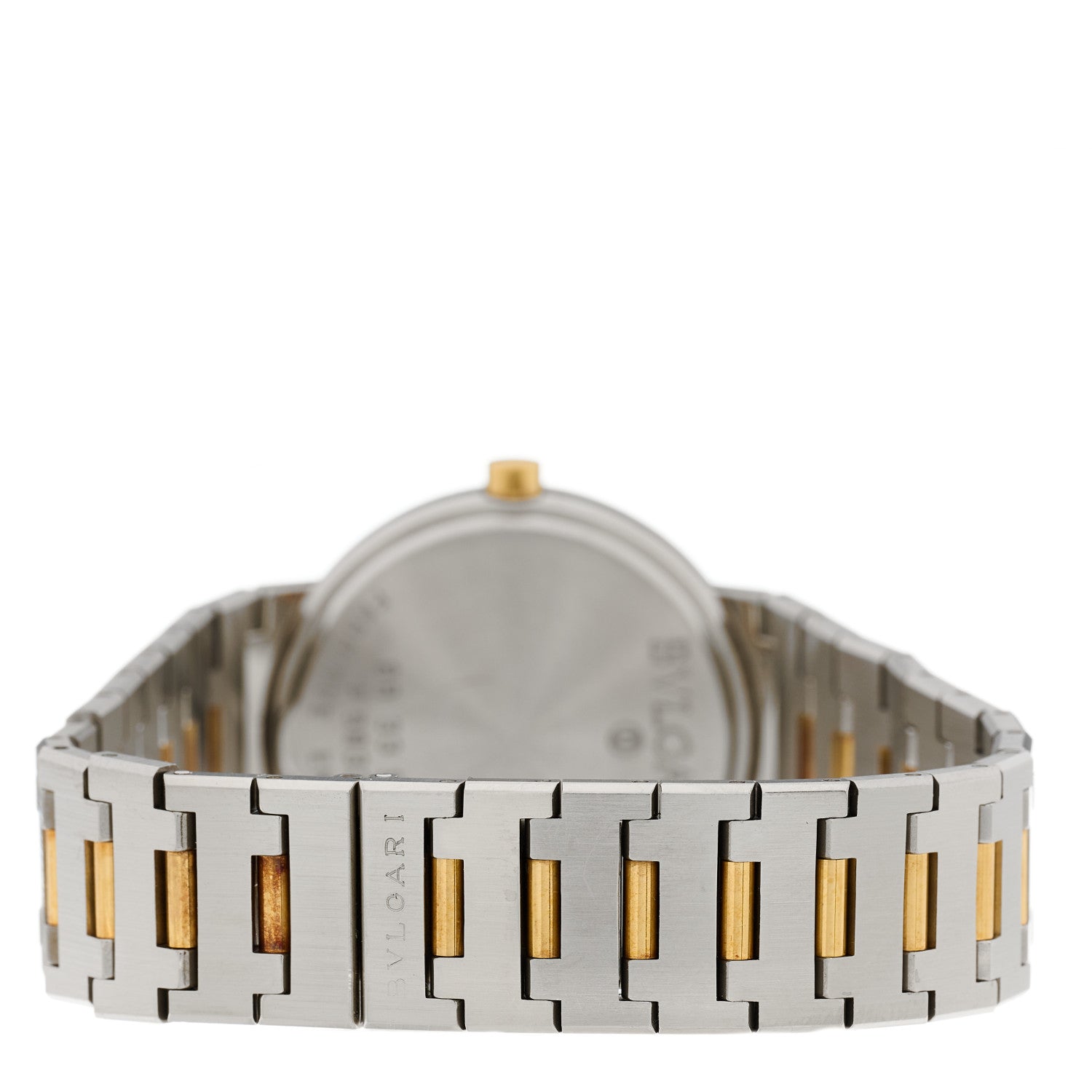 Bulgari Stainless Steel 18K Yellow Gold 33mm Quartz Watch Black 3 of 4