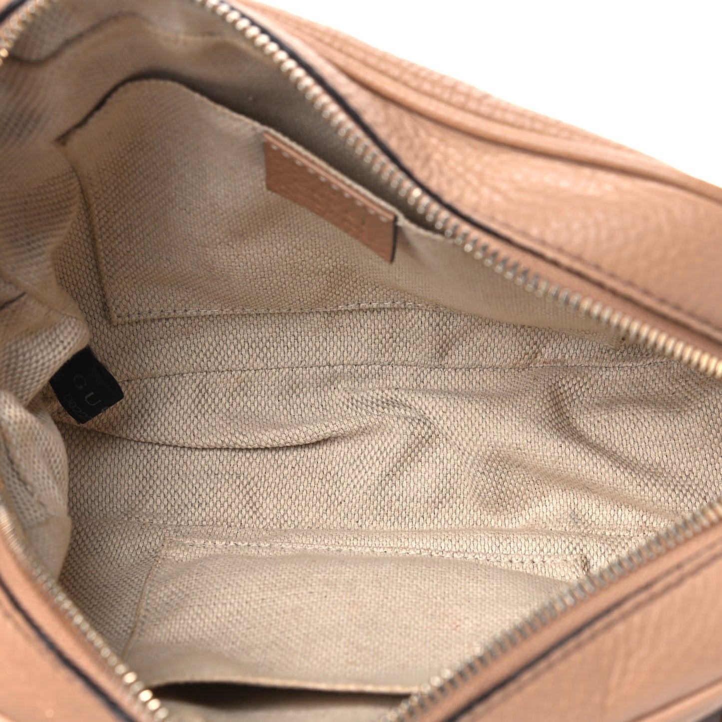Pebbled Calfskin Small Soho Disco Bag Camelia