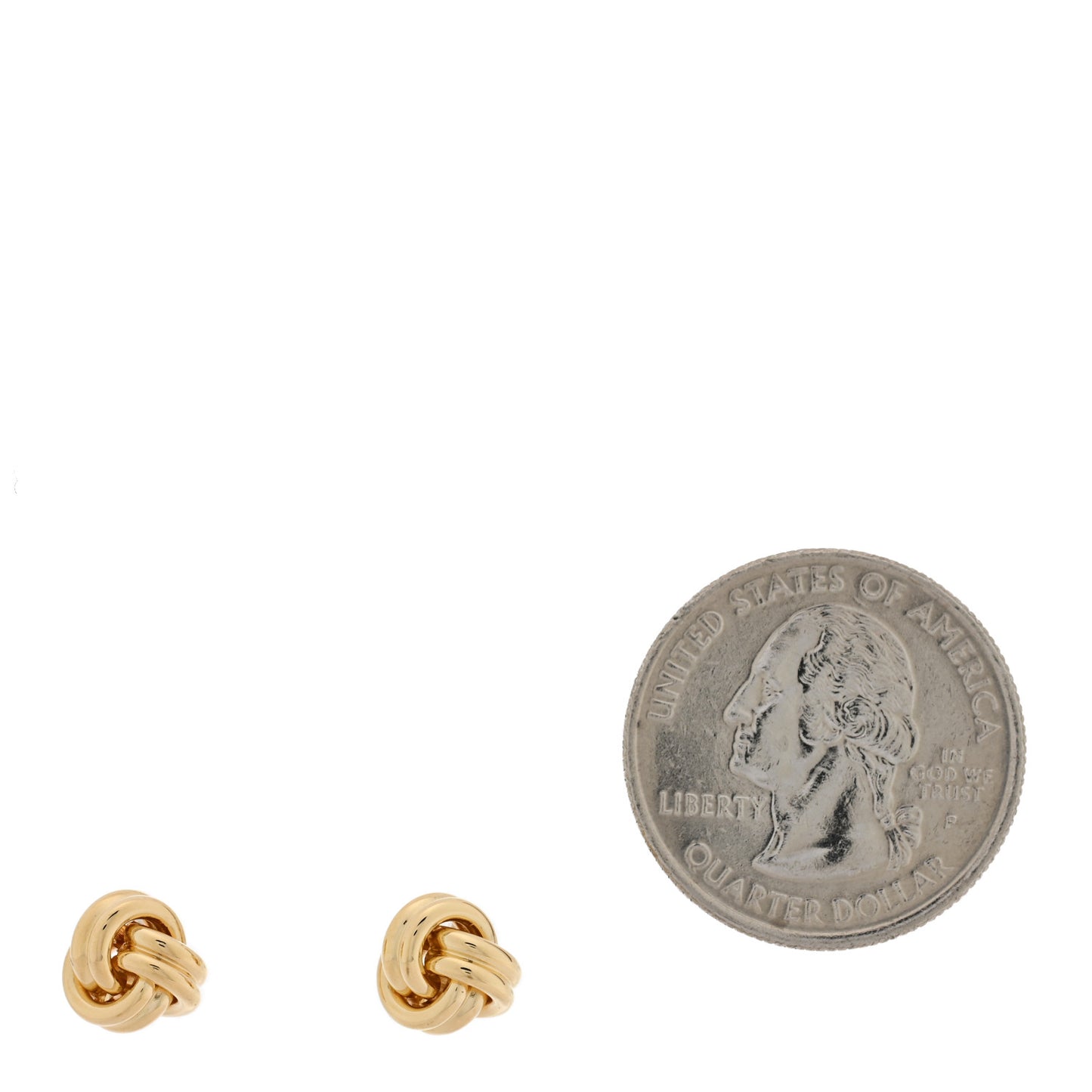 18K Yellow Gold Love Knot Earrings