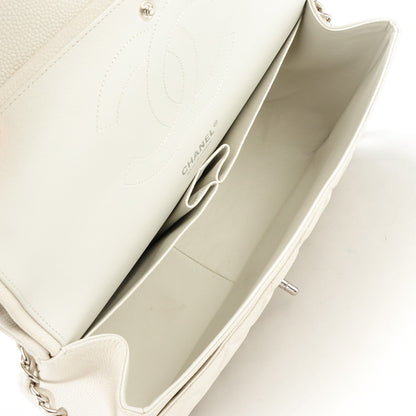 Chanel Iridescent Caviar Quilted Jumbo Double Flap White 7 of 15