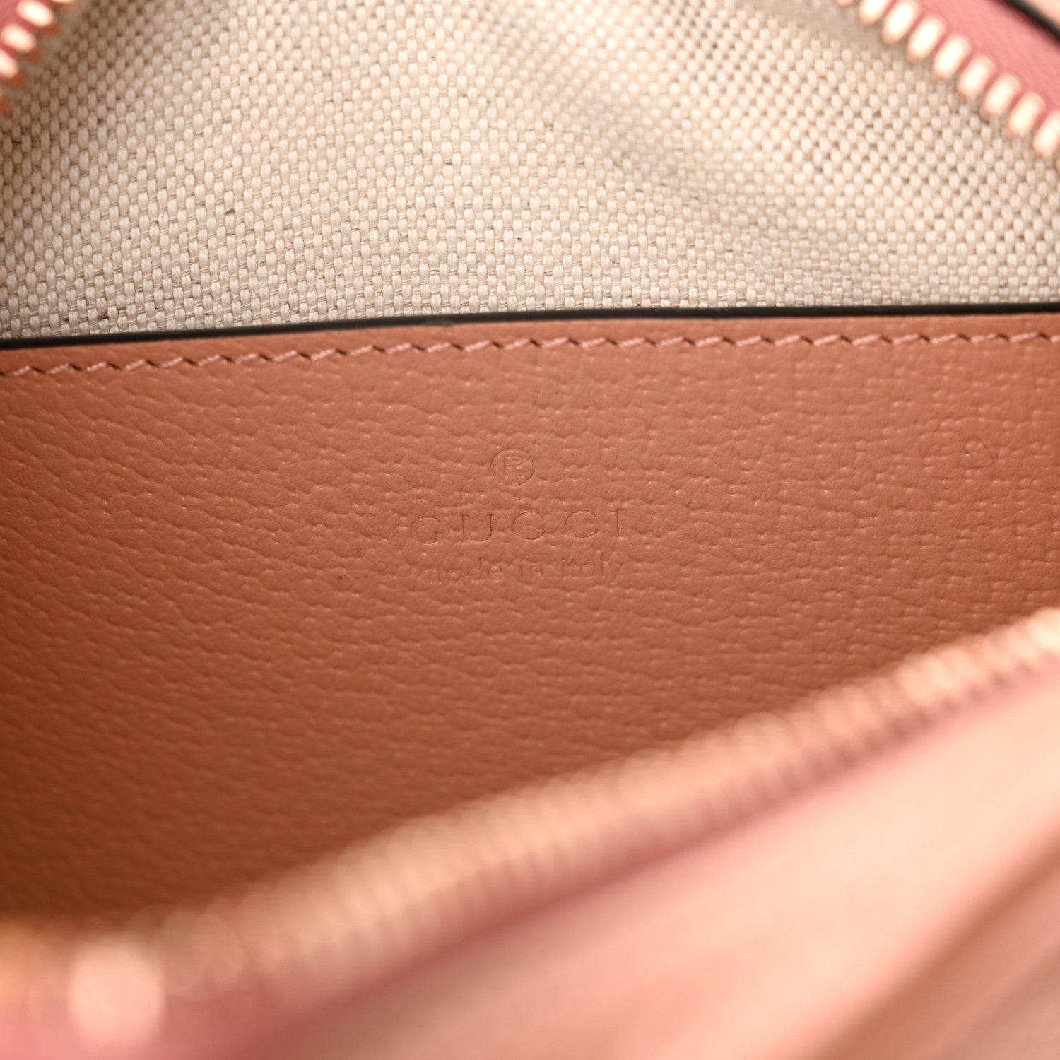 Gucci Monogram Textured Dollar Calfskin Mini Ophidia Shoulder Bag Cloche Rose Pink 6 of 11
