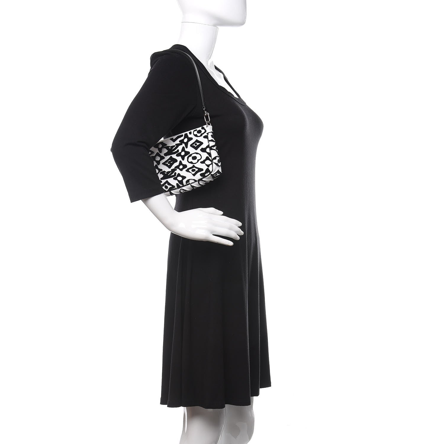 Louis Vuitton X UF Tufted Monogram Pochette Accessories White Black 2 of 10