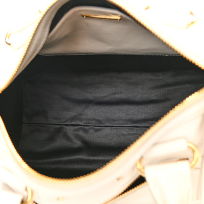 Miu Miu Vitello Shine Zip Tote Talco 5 of 10