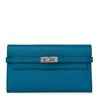 Hermes Epsom Kelly Longue Wallet Bleu Izmir 1 of 13