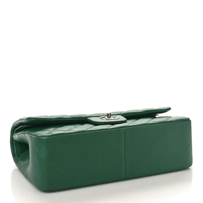 Chanel Lambskin Quilted Jumbo Double Flap Green 3 of 8