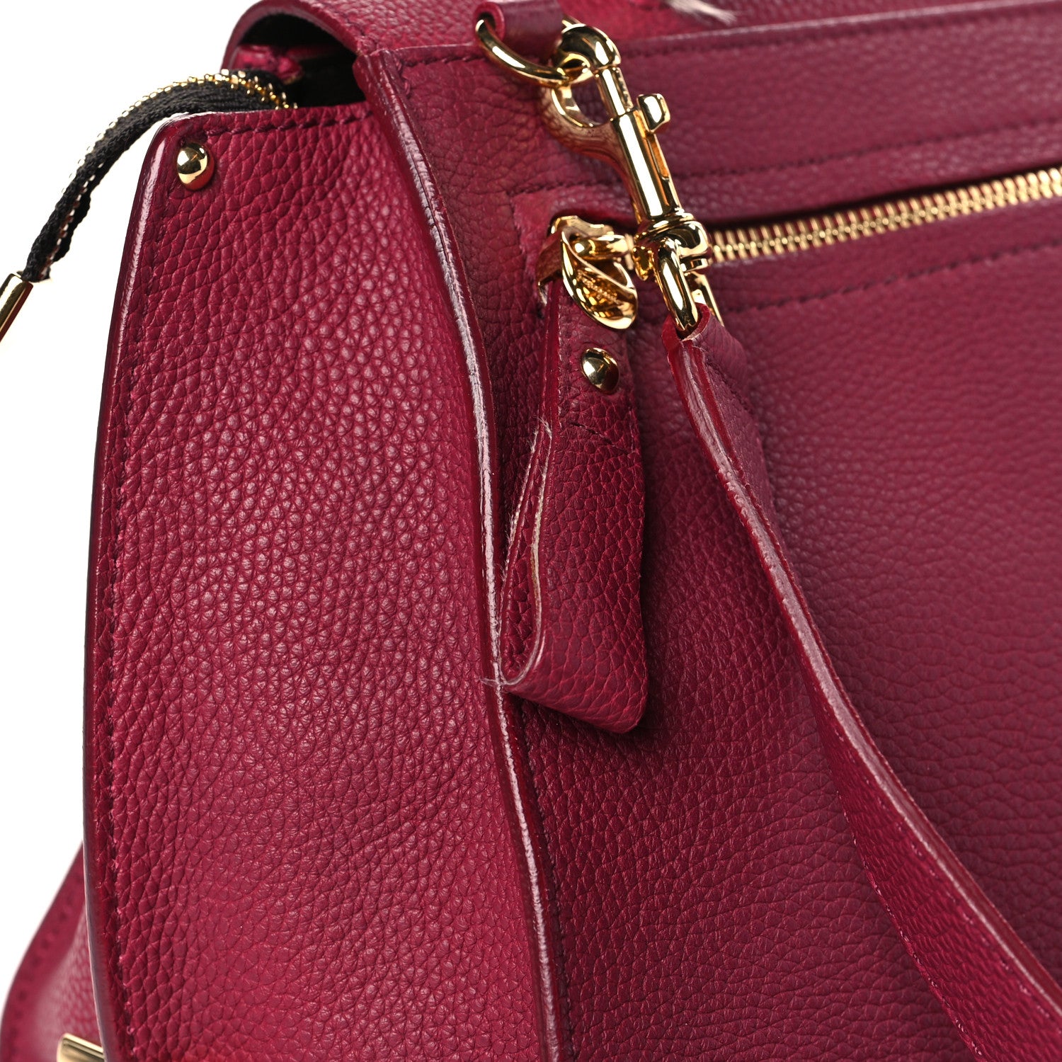 Salvatore Ferragamo Grained Calfskin Sofia Satchel Pink 9 of 9