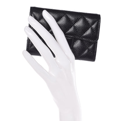 Chanel Caviar Quilted Flap Card Holder Black 2 of 9