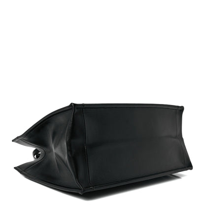 Christian Dior Calfskin Archicannage Medium Essential Tote Black 4 of 11