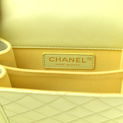 Chanel Calfskin Quilted North South Boy Flap Light Green 7 of 12