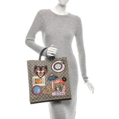 Gucci Soft GG Supreme Monogram Courrier Vertical Tote Beige New Acero 2 of 6