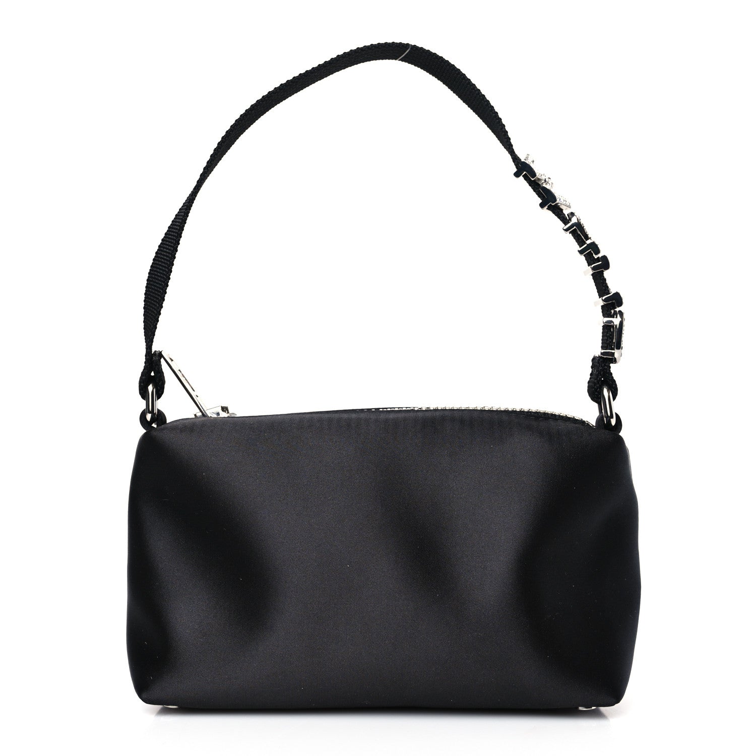 Alexander Wang Satin Crystal Heiress Pouch Black 1 of 10