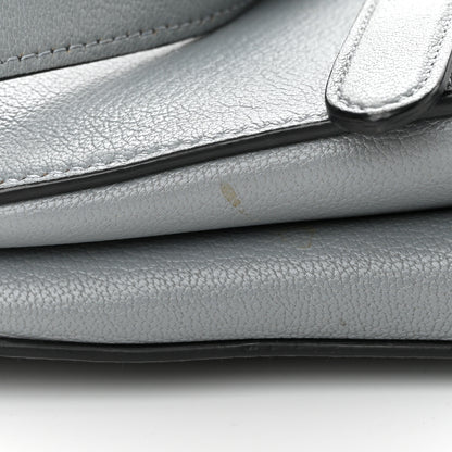 Christian Dior Grained Calfskin Saddle Bag Grey Stone 11 of 12