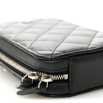 Chanel Caviar Quilted Phone Holder Wallet On Chain WOC Black 8 of 10
