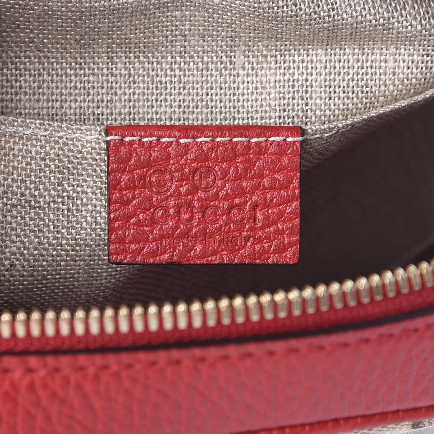 Gucci Monogram Mini Bree Messenger Bag Red 6 of 7
