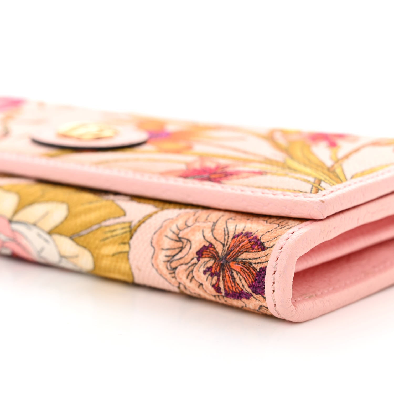 Gucci Canvas Flora Wallet On Chain Light Pink 10 of 11