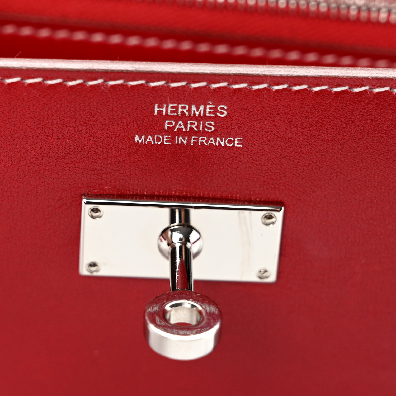 Hermes Box Kelly Wallet To Go Rock Rouge Piment 5 of 11