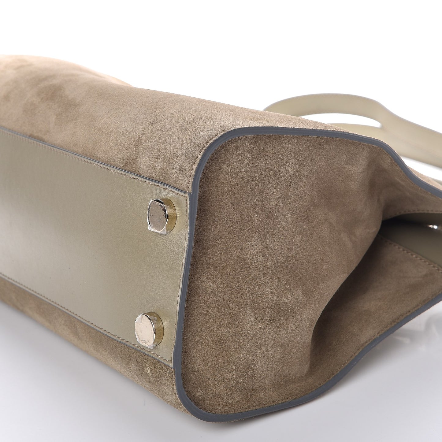Suede Medium Riley Tote Light Khaki