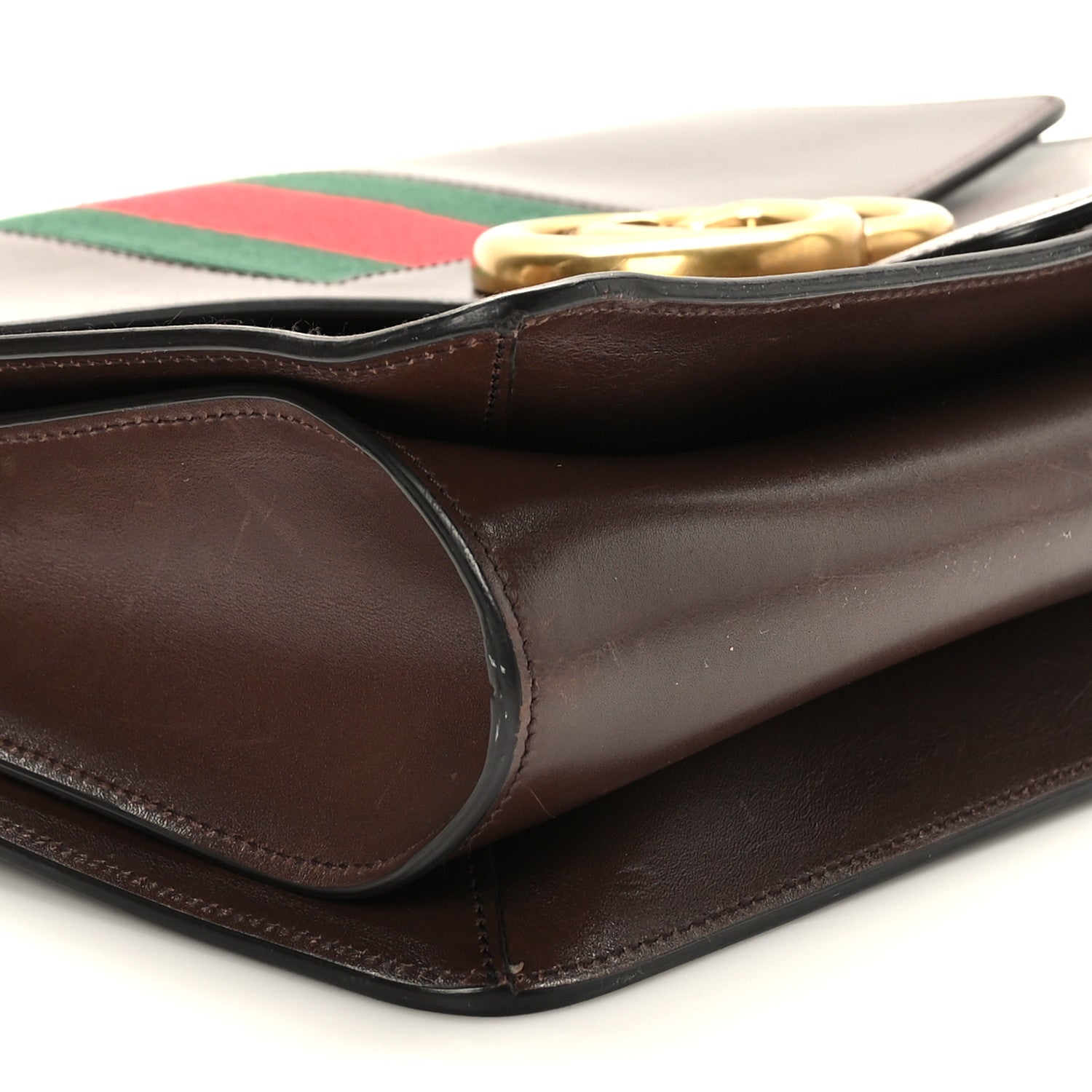 Gucci Tuscany Lux Calfskin Web GG Marmont Shoulder Bag Fondent 9 of 10